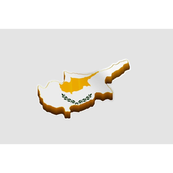 Cyprus Map Flag 3d - DecalsHouse
