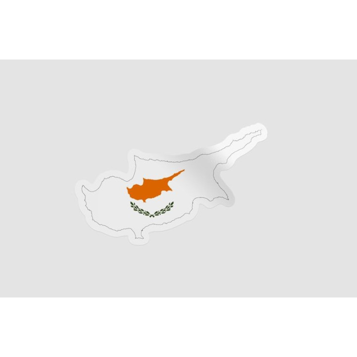 Cyprus Map Flag - DecalsHouse