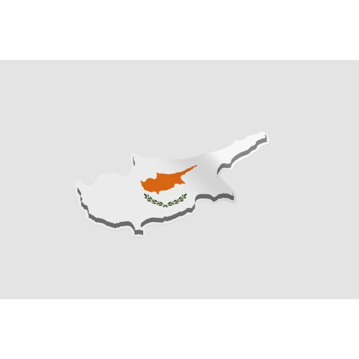 Cyprus Map Style 2 Sticker - DecalsHouse