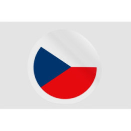 Czech Republic Flag Badge Style 5 Sticker - DecalsHouse