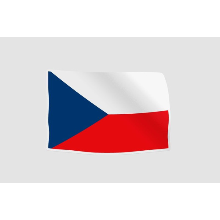 Czech Republic Flag Hanging Sticker - DecalsHouse