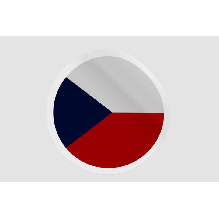 Czech Republic Flag Icon Style 2 Sticker - DecalsHouse