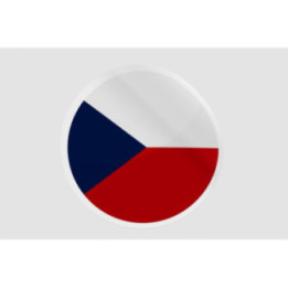 Czech Republic Flag Icon Style 5 Sticker - DecalsHouse