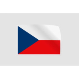 Czech Republic Flag Pennant Style 10 Sticker - DecalsHouse