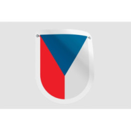 Czech Republic Flag Pennant Style 3 Sticker - DecalsHouse