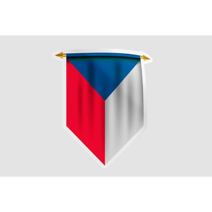Czech Republic Flag Pennant Style 5 - DecalsHouse