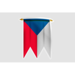 Czech Republic Flag Pennant Style 6 - DecalsHouse