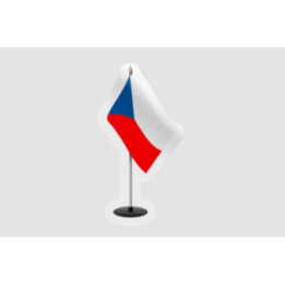 Czech Republic Flag Waving Sticker - DecalsHouse