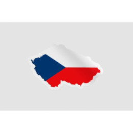 Czech Republic Map Flag Style 2 - DecalsHouse