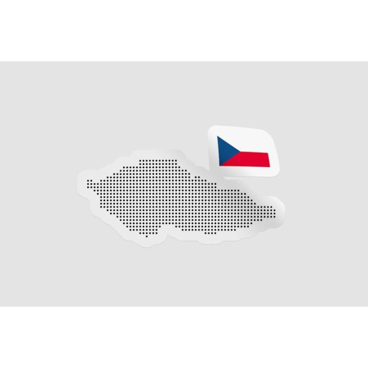 Czech Republic Map Flag - DecalsHouse