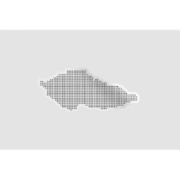 Czech Republic Map Style 4 Sticker - DecalsHouse