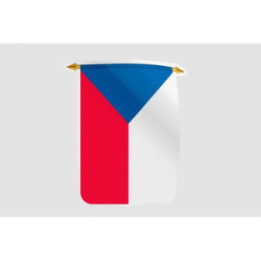 Czech Republic Pennant Flag Style 9 Sticker - DecalsHouse