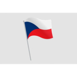 Czech Republic Waving Flag Sticker - DecalsHouse