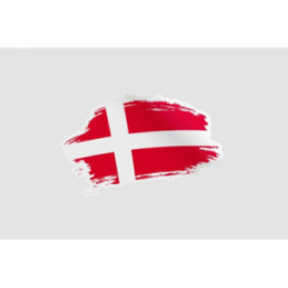 Denmark Flag Brush Style 4 Sticker - DecalsHouse