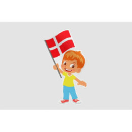 Denmark Flag Hands Sticker - DecalsHouse