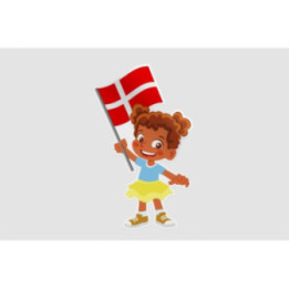 Denmark Flag Hands Style 3 Sticker - DecalsHouse