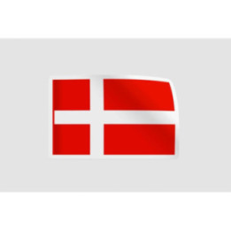 Denmark Flag Style 10 Sticker - DecalsHouse