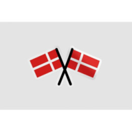 Denmark Flag Style 13 Sticker - DecalsHouse