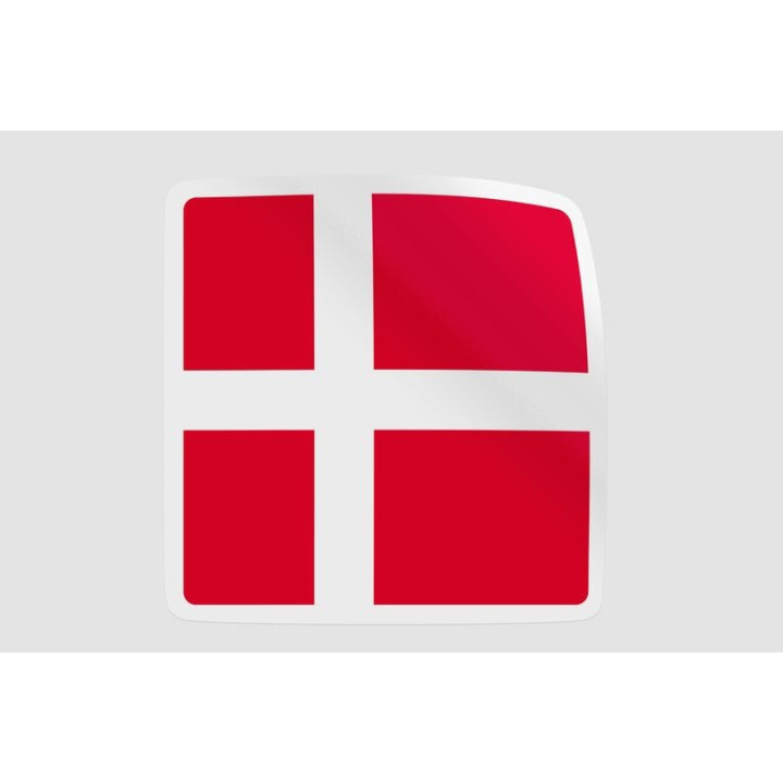 Denmark Flag Style 4 Sticker - DecalsHouse
