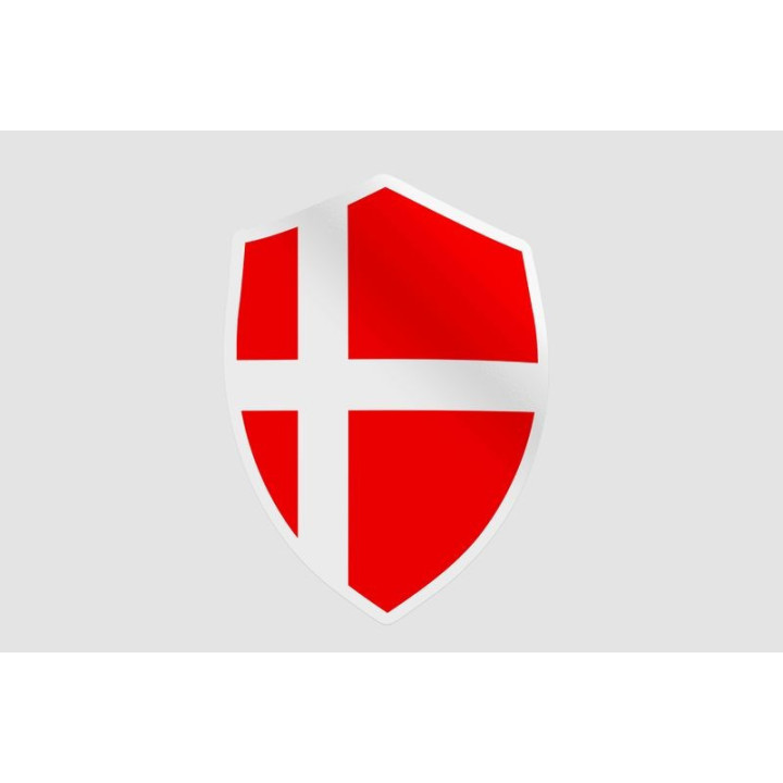 Denmark Flag Style 5 Sticker - DecalsHouse