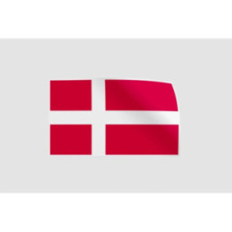 Denmark Flag Style 6 Sticker - DecalsHouse