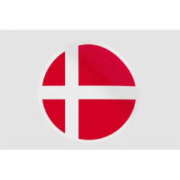 Denmark Flag Style 7 Sticker - DecalsHouse