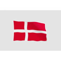 Denmark Flag Style 8 Sticker - DecalsHouse