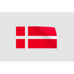 Denmark Flag Style 9 Sticker - DecalsHouse