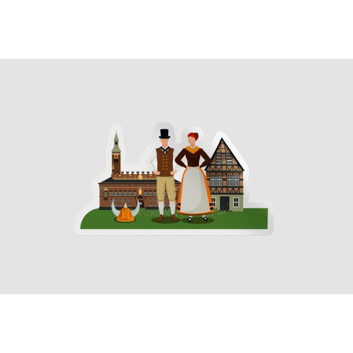 Denmark Landmark Style 3 Sticker - DecalsHouse