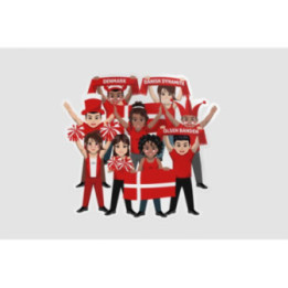 Denmark National Supporters Style 2 Sticker - DecalsHouse