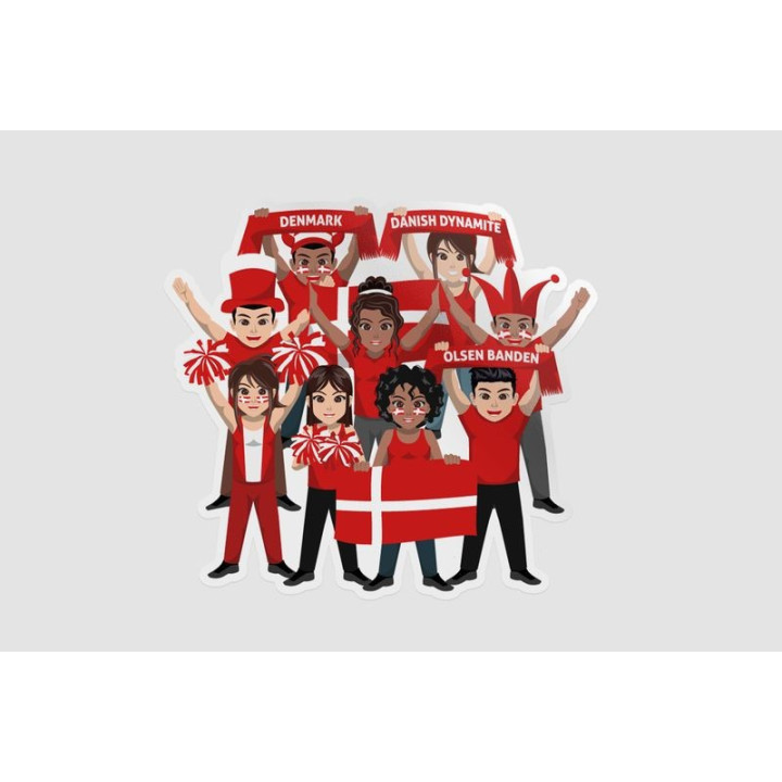Denmark National Supporters Style 2 Sticker - DecalsHouse