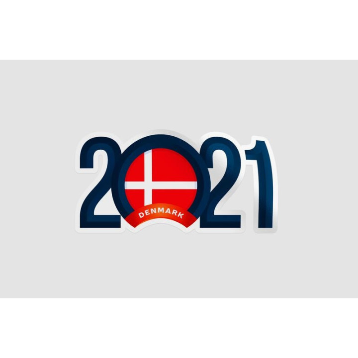 Denmark New Year Sticker - DecalsHouse