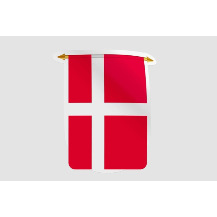 Denmark Pennant Flag Sticker - DecalsHouse