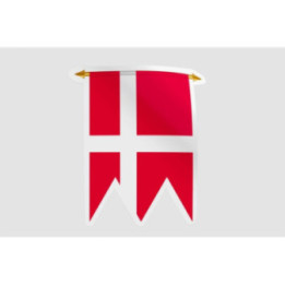 Denmark Pennant Flag Style 4 Sticker - DecalsHouse