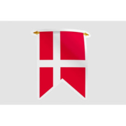 Denmark Pennant Flag Style 6 Sticker - DecalsHouse