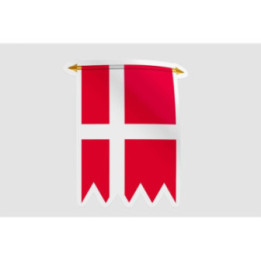 Denmark Pennant Flag Style 7 Sticker - DecalsHouse