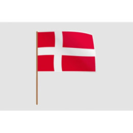 Denmark Waving Flag Style 2 Sticker - DecalsHouse