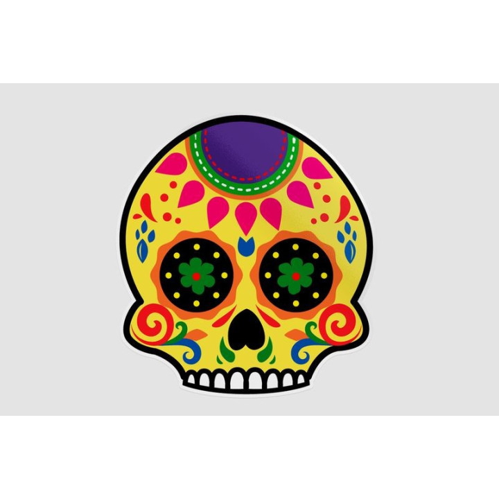 Sugar Skull Stickers – Día de los Muertos Decals (2-Pack)