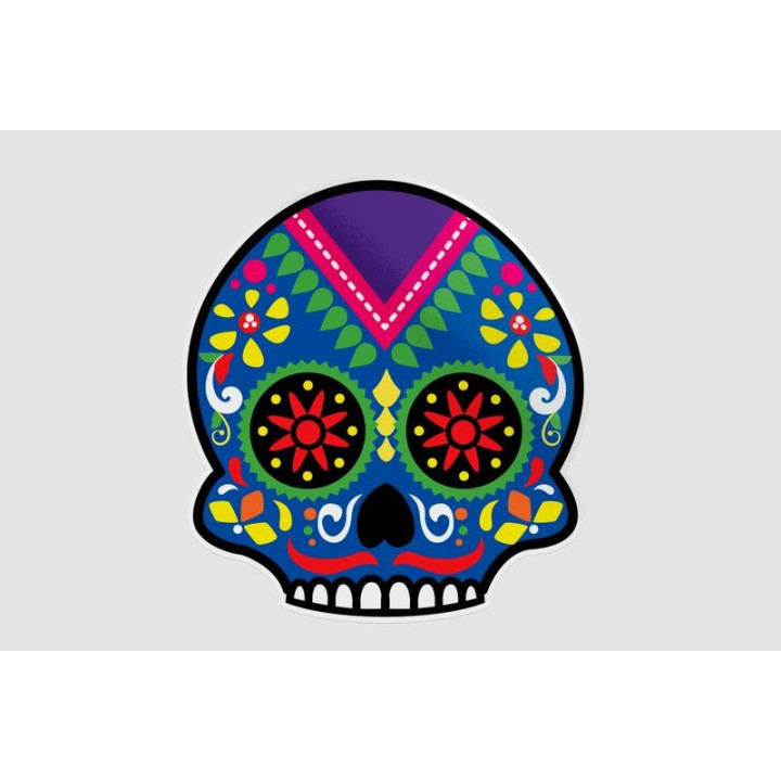 Sugar Skull Stickers – Día de los Muertos Decals (2-Pack)