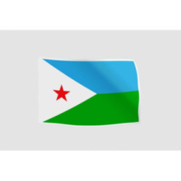 Djibouti Flag Hanging Sticker - DecalsHouse
