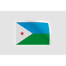 Djibouti Flag Style 4 Sticker - DecalsHouse