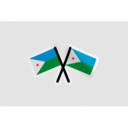 Djibouti Flag Style 6 Sticker - DecalsHouse