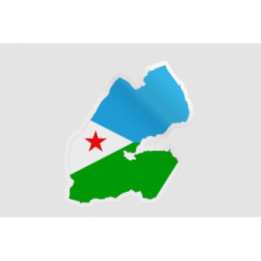 Djibouti Map With Flag Sticker - DecalsHouse