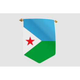Djibouti Pennant Flag Sticker - DecalsHouse
