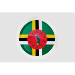 Dominica Flag Badge Style 6 Sticker - DecalsHouse