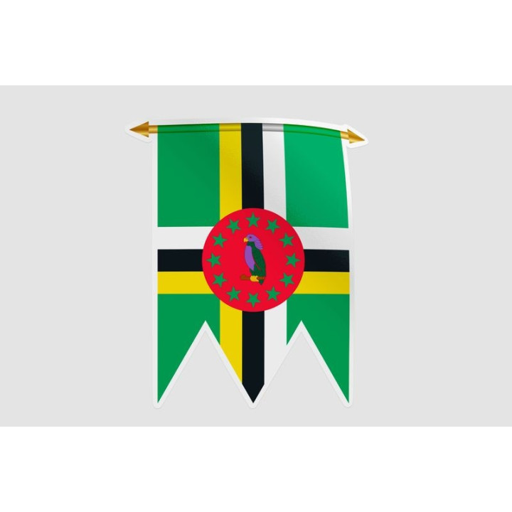 Dominica Flag Pennant Style 3 Sticker - DecalsHouse