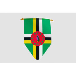 Dominica Flag Pennant Style 4 Sticker - DecalsHouse