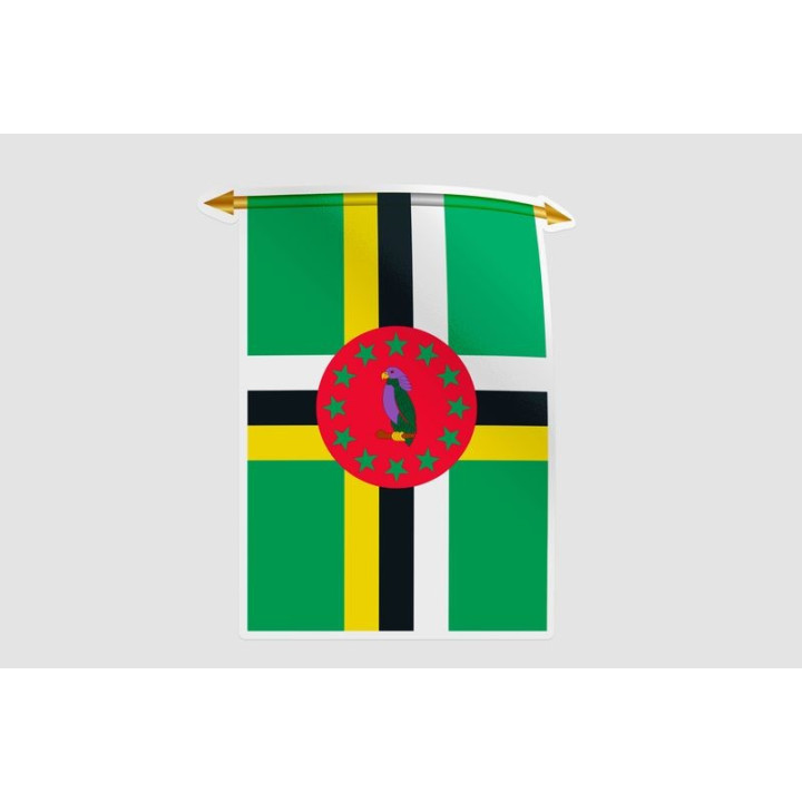 Dominica Flag Pennant Style 5 Sticker - DecalsHouse