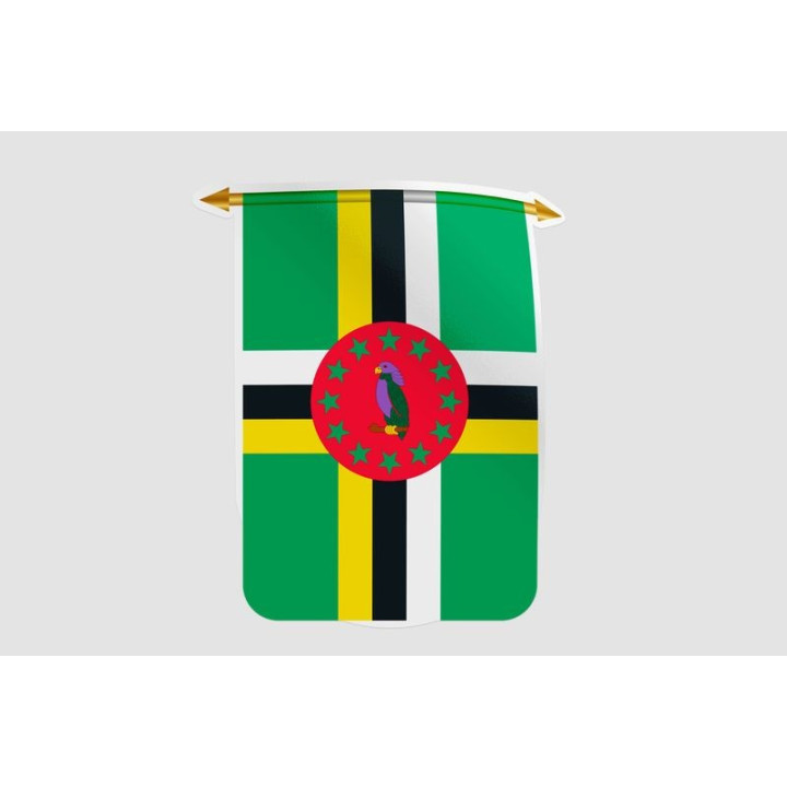 Dominica Flag Pennant Style 6 Sticker - DecalsHouse