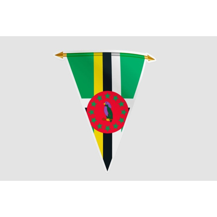Dominica Flag Pennant Style 9 Sticker - DecalsHouse
